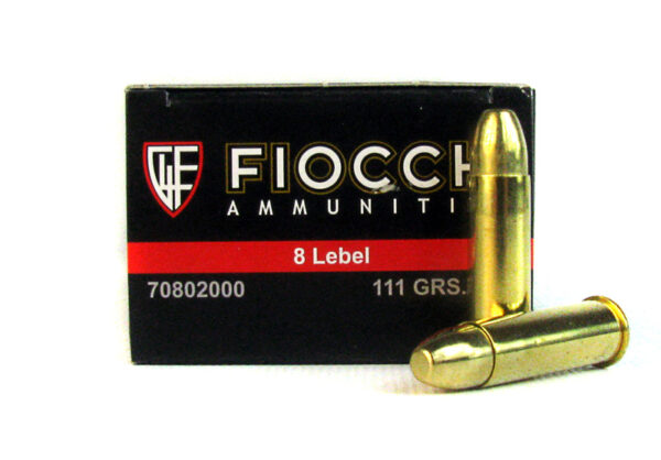 Fiocchi 8mm Lebel Revolver 111 Gr. Full Metal Jacket- Box of 50