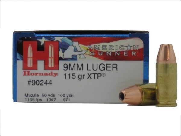 Hornady American Gunner 9mm Luger 115 Gr. XTP JHP- Box of 25