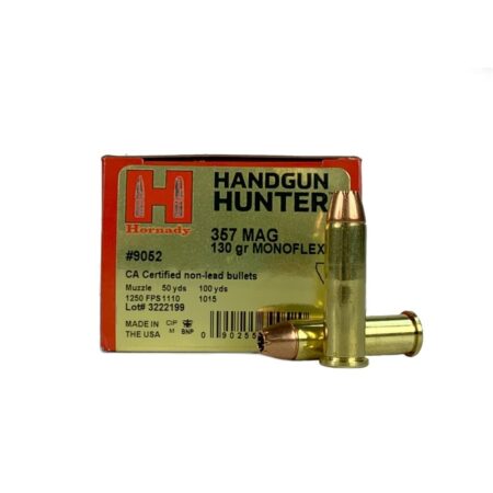 Hornady Handgun Hunter .357 Magnum 130 Gr. MonoFlex Hollow Point- Lead-Free- Box of 25