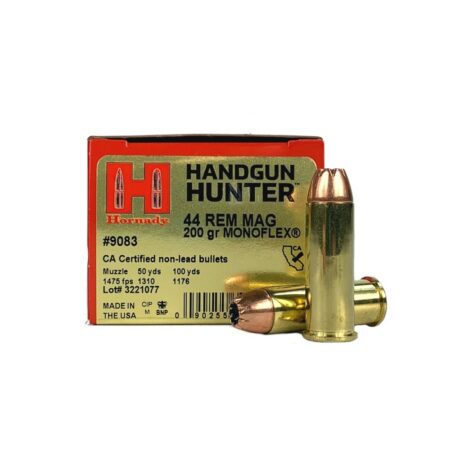 Hornady Handgun Hunter .44 Remington Magnum 200 Gr. MonoFlex Hollow Point- Lead-Free- Box of 20