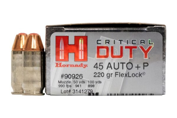 Hornady Critical Duty .45 ACP +P 220 Gr. FlexLock- Box of 20