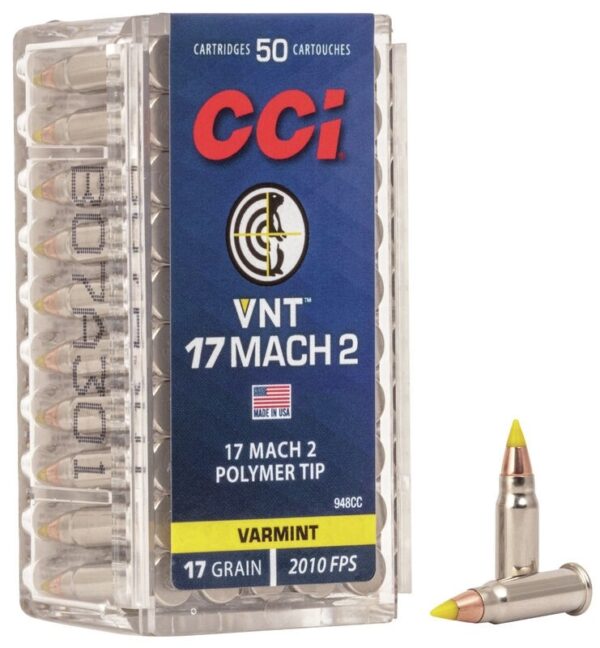 CCI VNT .17 Mach 2 (HM2) 17 Gr. Varmint Polymer Tip- Box of 50