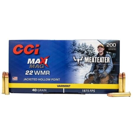 CCI Maxi-Mag MeatEater Special Edition .22 Winchester Magnum Rimfire (WMR) 40 Gr. Jacketed Hollow Point- Box of 200
