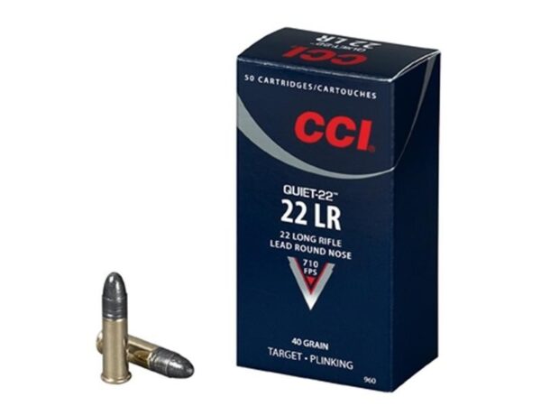 CCI Quiet .22 Long Rifle 40 Gr. Lead Round Nose Subsonic- Box of 50