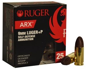 Ruger Self-Defense 9mm Luger +P 65 Gr. ARX Lead Free Cu/P- Box of 25