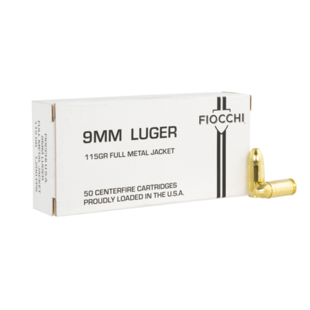 Fiocchi USA White Box 9mm Luger 115 Gr. Full Metal Jacket- Box of 50