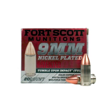 Fort Scott Munitions 9mm Luger 80 Gr. TUI Solid Copper Spun- Lead Free- Box of 20