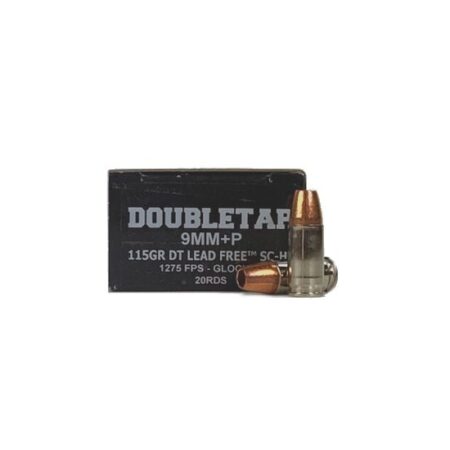 Doubletap 9mm Luger +P 115 Gr. Solid Copper Hollow Point- Lead Free- Box of 20