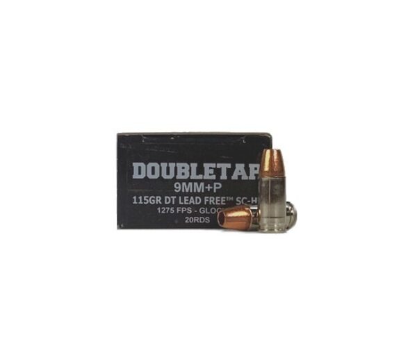 Doubletap 9mm Luger +P 115 Gr. Solid Copper Hollow Point- Lead Free- Box of 20