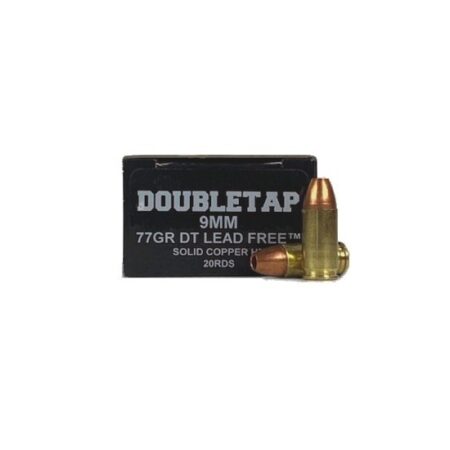 Doubletap 9mm Luger 77 Gr. Solid Copper Hollow Point- Lead Free- Box of 20