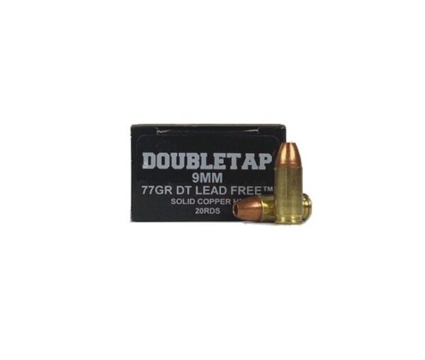 Doubletap 9mm Luger 77 Gr. Solid Copper Hollow Point- Lead Free- Box of 20