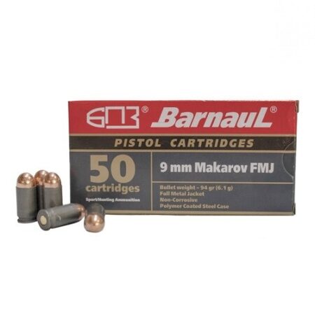 Barnaul 9x18mm Makarov 94 Gr. FMJ (Bi-Metal) - Box of 50
