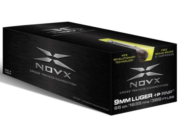 NovX Cross Trainer/Competition 9mm Luger 65 Gr. RNP Lead-Free- Box of 51