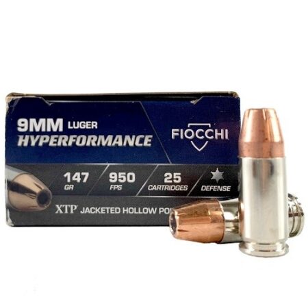 Fiocchi Hyperformance Defense 9mm Luger 147 Gr. XTP Jacketed Hollow Point- Box of 25