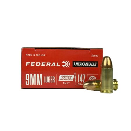 Federal American Eagle 9mm Luger 147 Gr. Total Metal Jacket- Box of 50