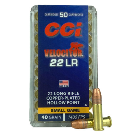 CCI Velocitor .22 Long Rifle 40 Gr. Plated Lead Hollow Point- Box of 50