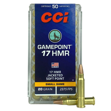 CCI GamePoint .17 HMR 20 Gr. Jacketed Spire Point- Box of 50