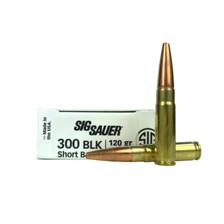 SIG SAUER SBR Short Barrel .300 AAC Blackout 120 Gr. Solid Copper Hollow Point- Lead-Free- Box of 20