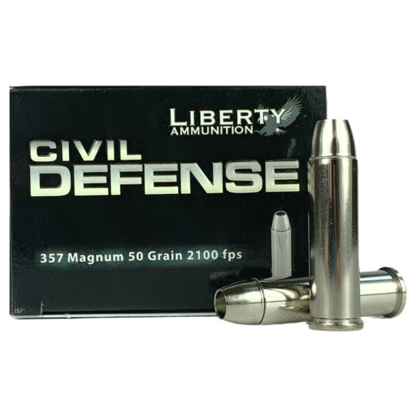 Liberty Civil Defense .357 Magnum 50 Gr. Fragmenting Hollow Point- Lead-Free- Box of 20