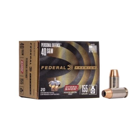 Federal Premium Personal Defense .40 S&W 155 Gr. Hydra-Shok Jacketed Hollow Point- Box of 20