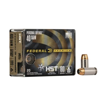 Federal Premium Personal Defense .40 S&W 180 Gr. HST Jacketed Hollow Point- Box of 20