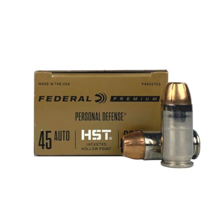 Federal Premium Personal Defense .45 ACP 230 Gr. HST Jacketed Hollow Point- Box of 20