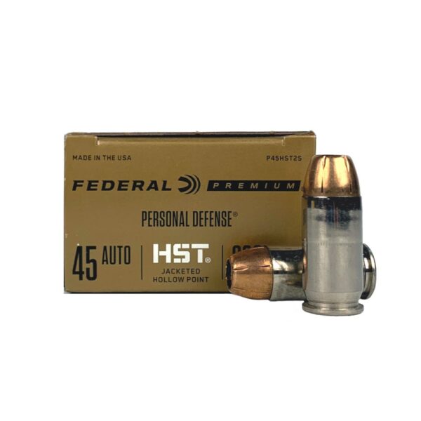 Federal Premium Personal Defense .45 ACP 230 Gr. HST Jacketed Hollow Point- Box of 20