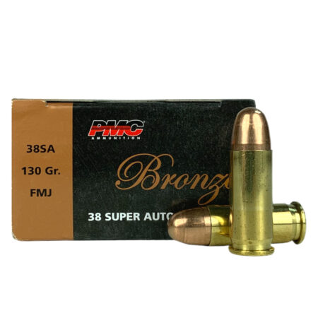PMC Bronze .38 Super +P 130 Gr. Full Metal Jacket- Box of 50