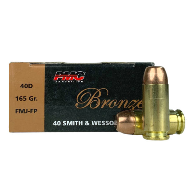 PMC Bronze .40 S&W 165 Gr. Full Metal Jacket Flat Point- Box of 50
