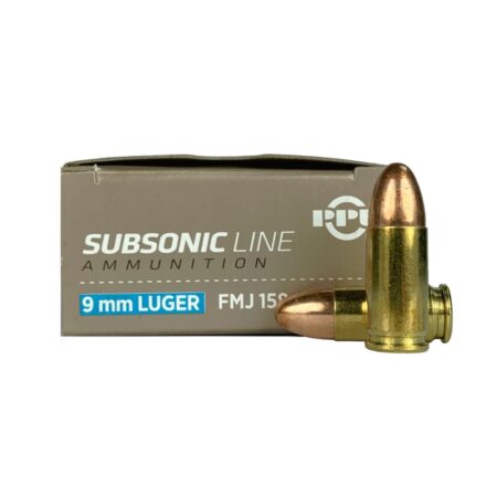 Prvi Partizan 9mm Luger 158 Gr. Full Metal Jacket Subsonic- Box of 50