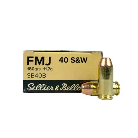 Sellier & Bellot .40 S&W 180 Gr. Full Metal Jacket- Box of 50
