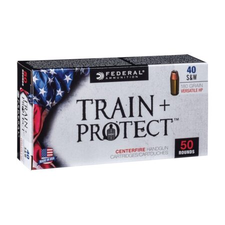 Federal Train & Protect .40 S&W 180 Gr. Versatile Hollow Point- Box of 50