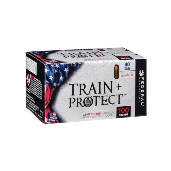 Federal Train & Protect .40 S&W 180 Gr. Versatile Hollow Point- Box of 100