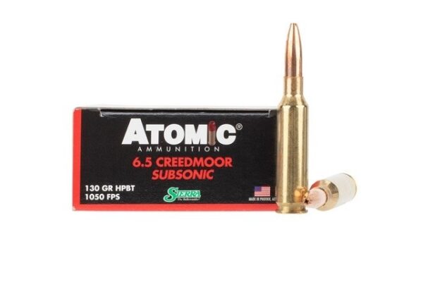 Atomic 6.5 Creedmoor 130 Gr. Jacketed Hollow Point- Box of 20