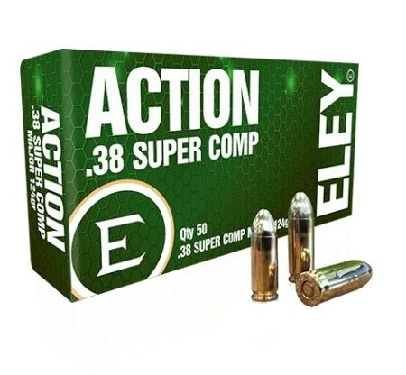 Eley Action .38 Super Comp 124 Gr. Copper Jacketed Round Nose- Box of 50