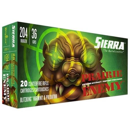 Sierra Prairie Enemy .204 Ruger 36 Gr. Blitzking- Box of 20