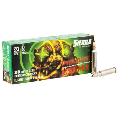 Sierra Prairie Enemy .223 Remington 55 Gr. Blitzking- Box of 20