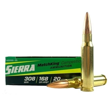 Sierra Matchking Competition .308 Winchester 168 Gr. Matchking Hollow Point- Box of 20