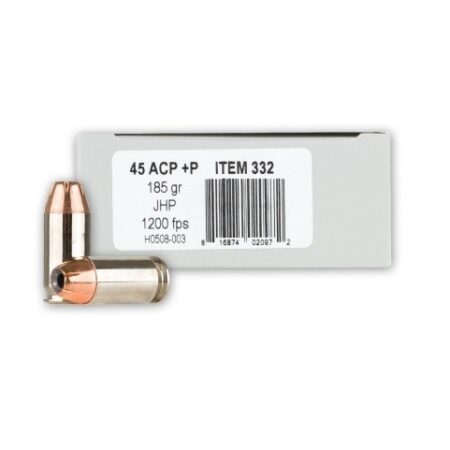Underwood 45 ACP +P 185 Gr. Nosler Jacketed Hollow Point- Box of 20