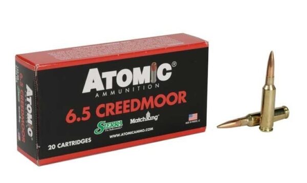 Atomic 6.5 Creedmoor 142 Gr. Sierra MatchKing Hollow Point Boat Tail- Box of 20