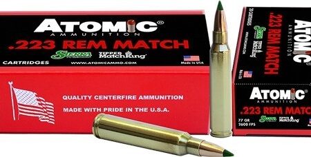 Atomic .223 Remington 77 Gr. Sierra MatchKing Hollow Point Boat Tail- Box of 20