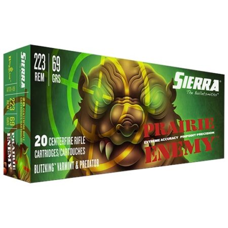 Sierra Prairie Enemy .223 Remington 69 Gr. Blitzking- Box of 20