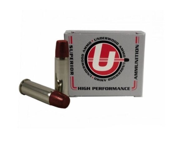 Underwood .44 Remington Magnum +P+ 340 Gr. Black Cherry Coated Lead Flat Nose- Gas Check- Box of 20