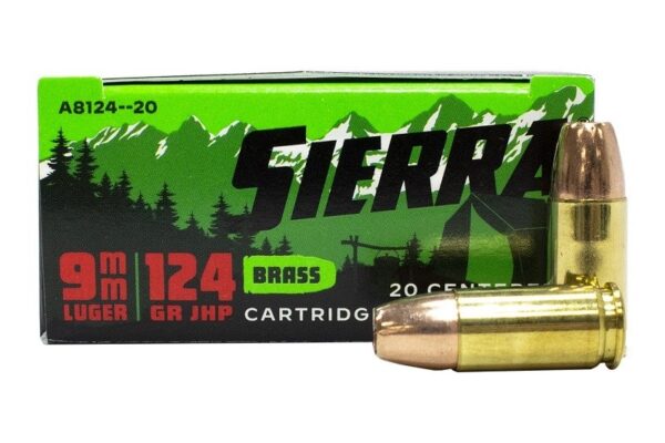 Sierra Outdoor Master 9mm Luger 124 Gr. Jacketed Hollow Point- Box of 20