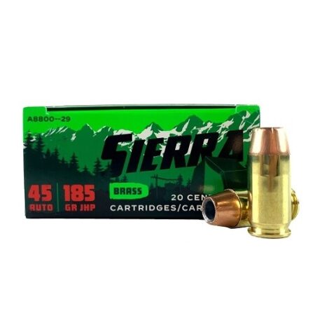 Sierra Outdoor Master .45 ACP 185 Gr. Jacketed Hollow Point- Box of 20
