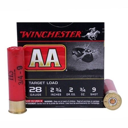 Winchester AA Target Load 28 Gauge 2-3/4" 3/4oz #9 Shot- Box of 25