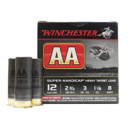 Winchester AA Super-Handicap Heavy Target Load 12 Gauge 2-3/4" 1-1/8oz #8 Shot- Box of 25