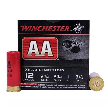 Winchester AA Xtra-Lite 12 Gauge 2-3/4" 1oz #7-1/2 Shot- Box of 25