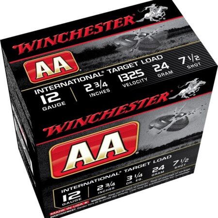 Winchester AA International Trap 12 Gauge 2-3/4" 24 Gram #7-1/2 Shot- Box of 25