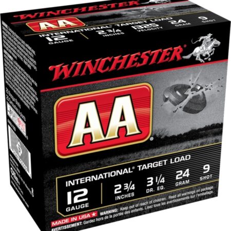 Winchester AA International Target 12 Gauge 2-3/4" 24 Gram #9 Shot- Box of 25
